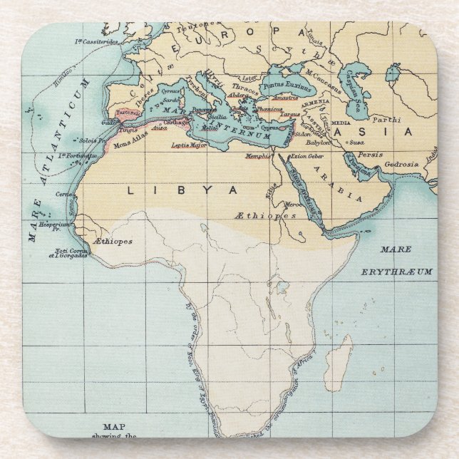 DESSOUS-DE-VERRE CARTE : EMPIRE PHÉNICIEN (Devant)