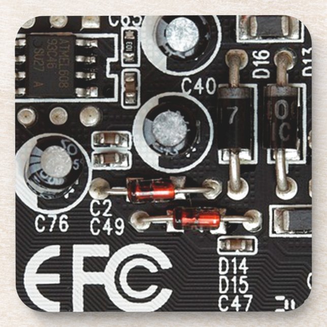 Dessous-de-verre Carte graphique de circuit Geek (Devant)