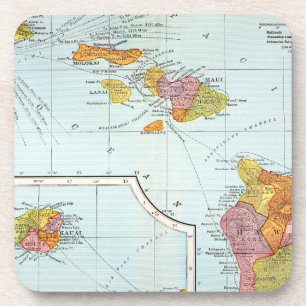 Dessous-de-verre Carte : Hawaï, 1905