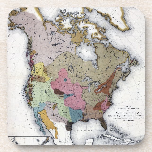 DESSOUS-DE-VERRE CARTE : INDIENS D'AMERIQUE 3 (Devant)