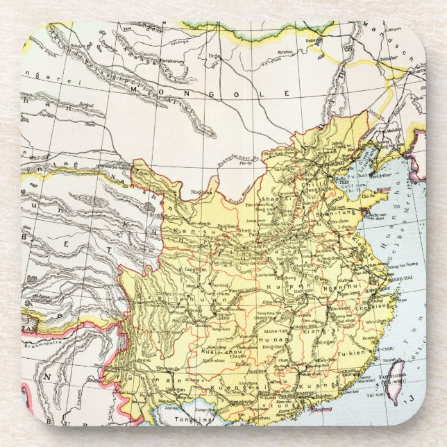 Dessous-de-verre CARTE : La CHINE, 1910 (Devant)