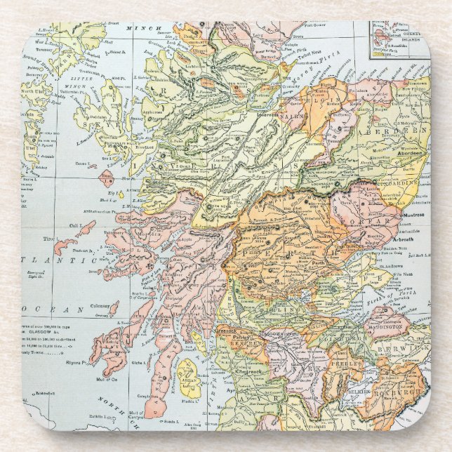 DESSOUS-DE-VERRE CARTE : L'ECOSSE (Devant)