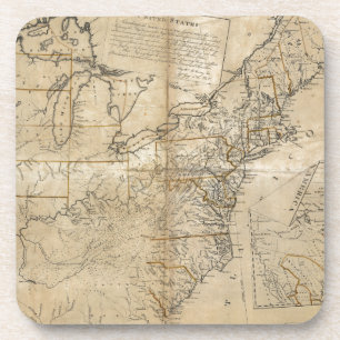 Dessous-de-verre CARTE : Les ETATS-UNIS, 1783