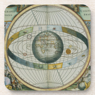 Dessous-de-verre Carte montrant le système de Tycho Brahe d'Orbi