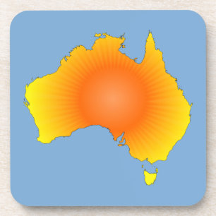 Dessous-de-verre Carte Sunny Australie