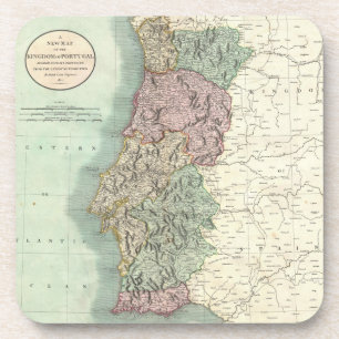 Dessous-de-verre Carte vintage du Portugal (1801)