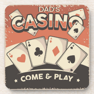 Dessous-de-verre Cartes de Poker Casino fête des pères