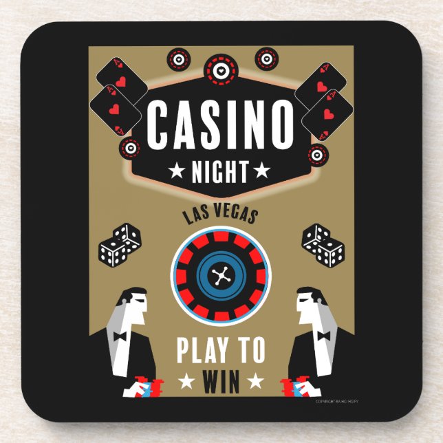 Dessous-de-verre Casino Gambling Poker Roulette (Devant)