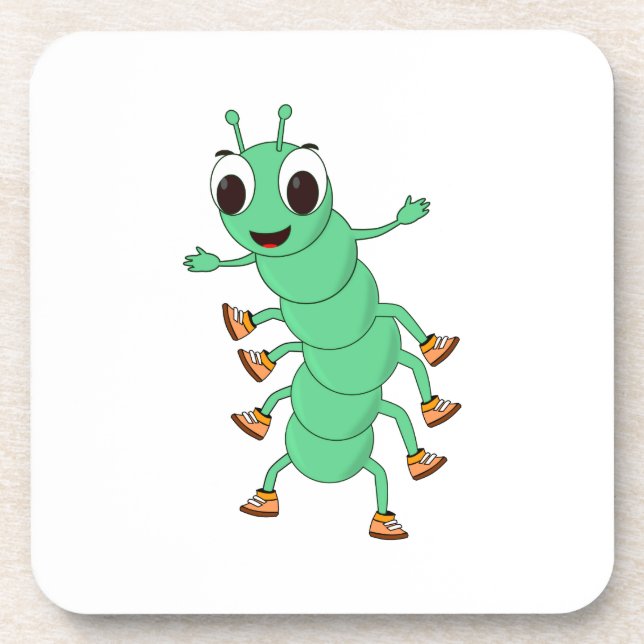 Dessous-de-verre Caterpillar verte (Devant)