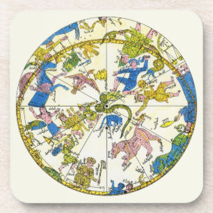 Dessous-de-verre Céleste Vintage, Sphère Arabe, Constellations