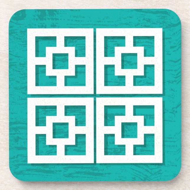 Dessous-de-verre Centre Siècle Moderne Breeze Blocks Aqua Dessous d (Devant)