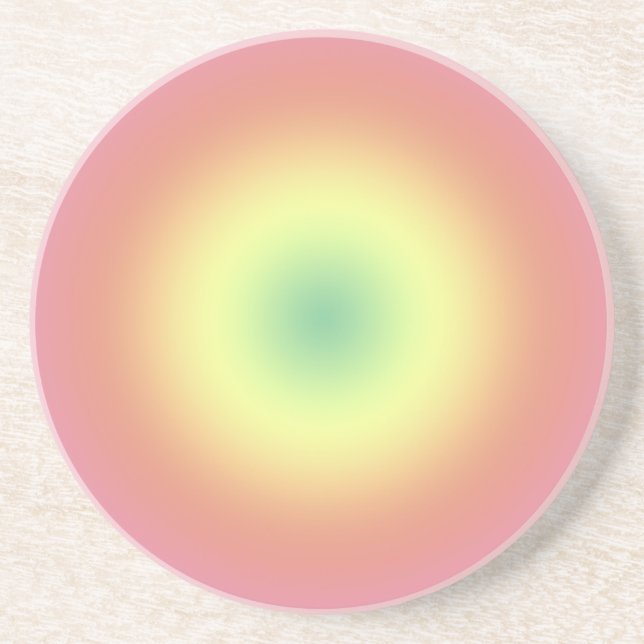 Dessous de verre - Cercles arc-en-ciel (Devant)