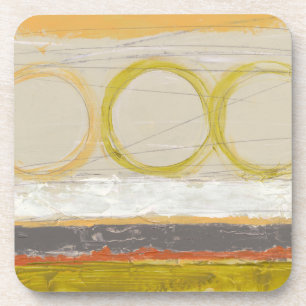 Dessous-de-verre Cercles jaunes et oranges sur l'arrière - plan