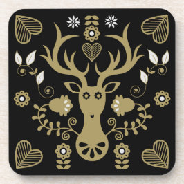 Dessous-de-verre Cerf d'art populaire scandinave