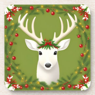 Dessous-de-verre Cerf de Noël Mignon Décoration de Table pour les F