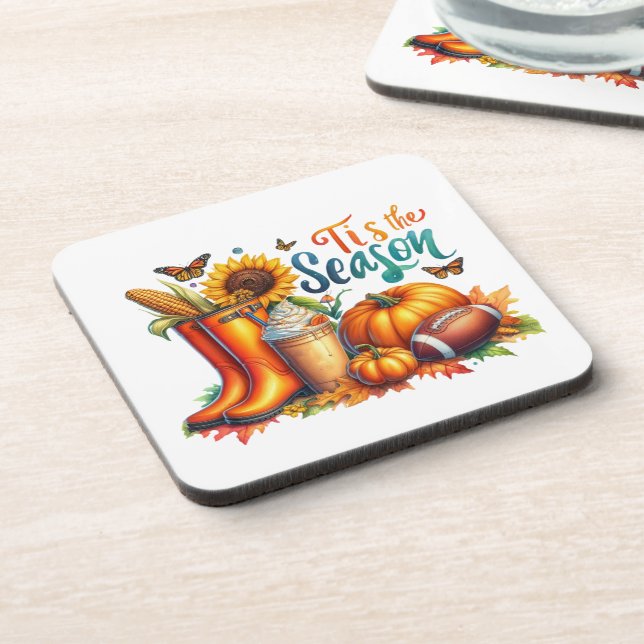 Dessous-de-verre C'est la saison Beverage Coaster (Côté gauche)