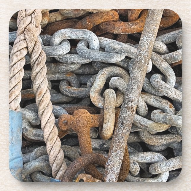 DESSOUS-DE-VERRE CHAÎNE DE PÊCHE MARITIME ET ROPE (Devant)