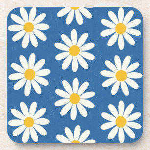 Dessous-de-verre Champ de marguerites en bleu