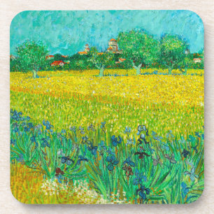 Dessous-de-verre Champ de Van Gogh avec Iris près d'Arles
