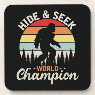 Dessous-de-verre Champion du Monde de Cache-Cache de Bigfoot
