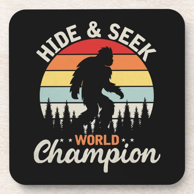 Dessous-de-verre Champion du Monde de Cache-Cache de Bigfoot (Devant)