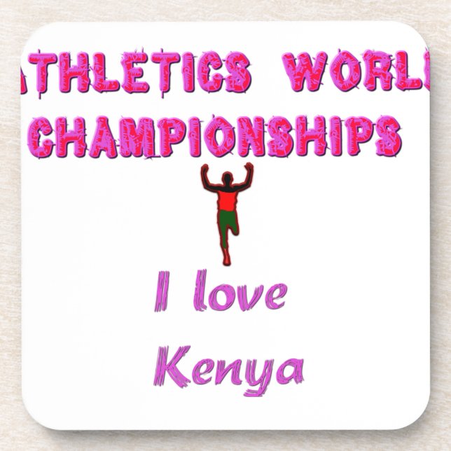 Dessous-de-verre Championnats du monde d'athlétisme Kenya Runner :  (Devant)