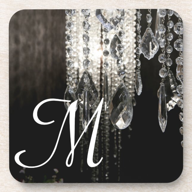 Dessous-de-verre Chandelier en cristal Chic Gla Monogram Dessous de (Devant)