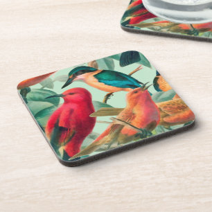 Dessous-de-verre Chansons colorées & Motif Feuille vert