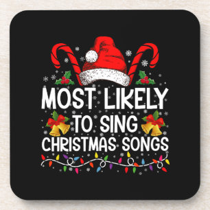 Dessous-de-verre Chanter Des Chansons De Noël