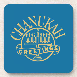 Dessous-de-verre Chanukah salue Menorah