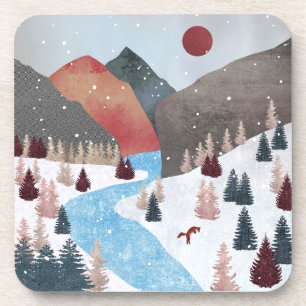 Dessous-de-verre Chasse hivernale Fox