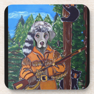 DESSOUS-DE-VERRE CHASSEUR WEIMARANER