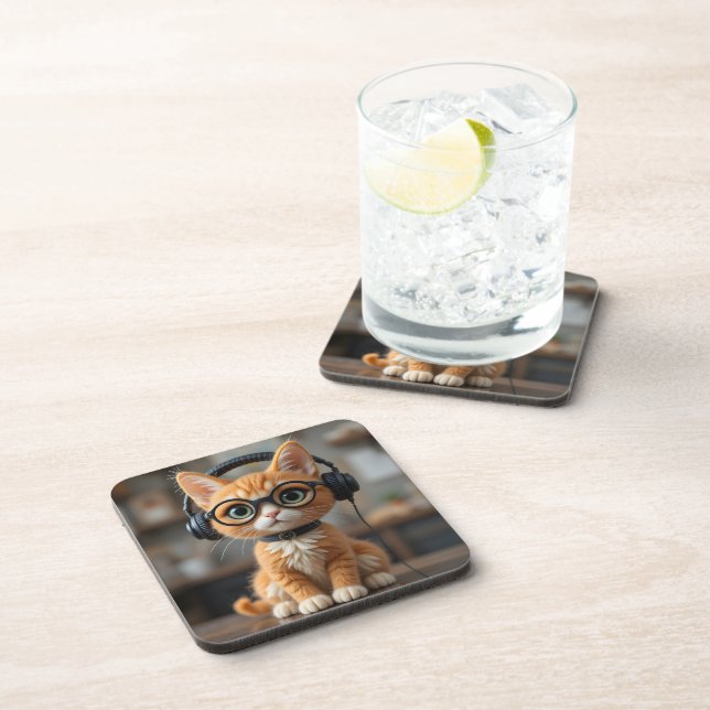 Dessous-de-verre Chat au gingembre (Côté Droit)
