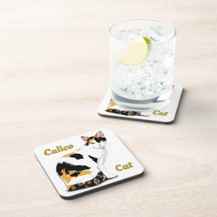 Dessous-de-verre Chat Calico Personnalisé