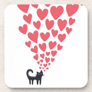Dessous-de-verre Chat dans l'amour
