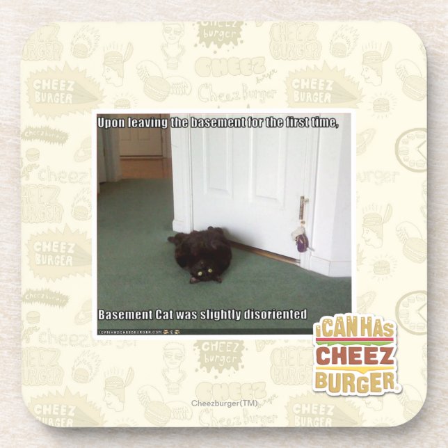 Dessous-de-verre Chat de sous-sol, légèrement désorienté (Devant)