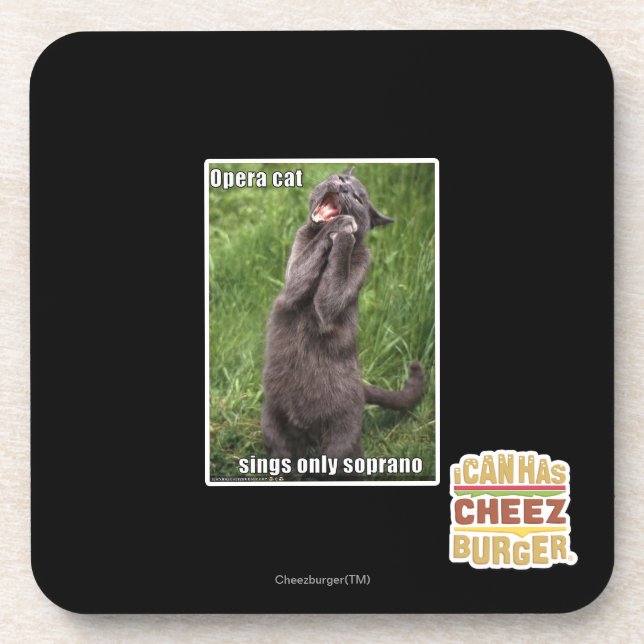 Dessous-de-verre Chat d'opéra (Devant)