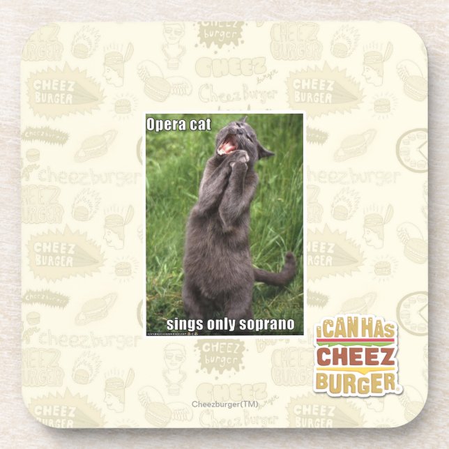 Dessous-de-verre Chat d'opéra (Devant)