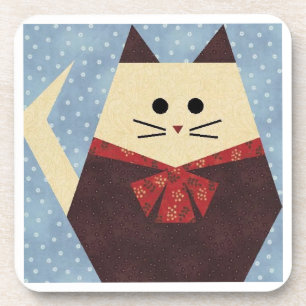 Dessous de verre - Chat gras
