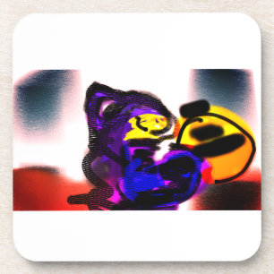Dessous-de-verre Chat noir joie d'automne