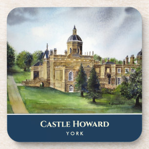 Dessous-de-verre Château Howard York Angleterre aquarelle peinture