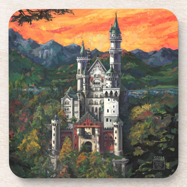 Dessous-de-verre Château Schloss Neuschwanstein (Devant)