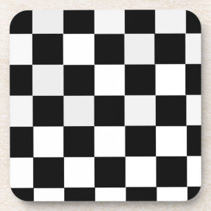 Dessous-de-verre Checkered noir et blanc
