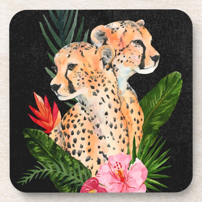 Dessous-de-verre Cheetah Bouquet (Devant)