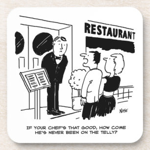 Dessous-de-verre Chef au restaurant Not Bein on Television Cartoon