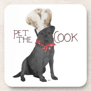 Dessous-de-verre Chef Labrador Retriever Noir