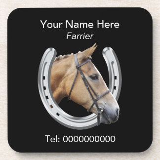 Dessous-de-verre Cheval et fer à cheval de maréchal-ferrant