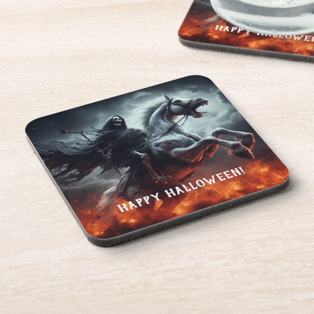 Dessous-de-verre Cheval pâle et la mort Halloween (Côté gauche)