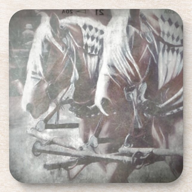 Dessous-de-verre Chevaux de travail (Devant)