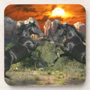 Dessous-de-verre Chevaux d'imaginaire : Magie noire